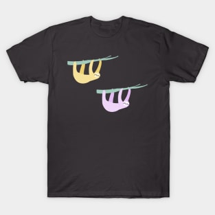 Purple and Yellow Hanging Sloths T-Shirt